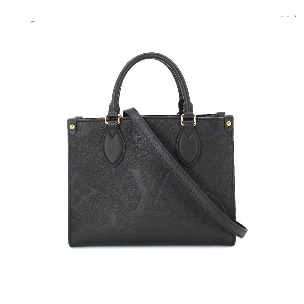 Louis Vuitton Monogram Emplant Onthego PM Shoulder Bag Noir Black